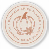 Pumpkin spice flavor homemade aesthetic sticker (Voorkant)