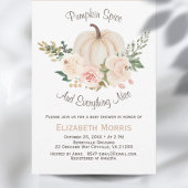 Pumpkin Spice Floral Baby shower Kaart