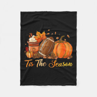 Pumpkin Spice Football Dit is de seizoensgebonden  Fleece Deken