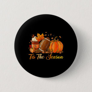 Pumpkin Spice Football Dit is de seizoensgebonden Ronde Button 5,7 Cm