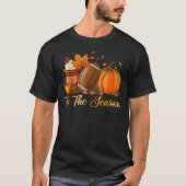 Pumpkin Spice Football Fall T-Shirt (Voorkant)