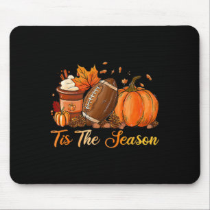 Pumpkin Spice Footbyll Tis het seizoen Herfst Than Muismat