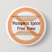 Pumpkin Spice Free Zone Ronde Button 7,6 Cm (Voorkant)