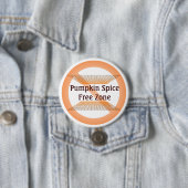 Pumpkin Spice Free Zone Ronde Button 7,6 Cm (In situ)