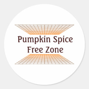 Pumpkin Spice Free Zone Ronde Sticker