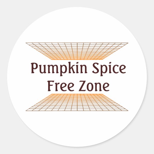 Pumpkin Spice Free Zone Ronde Sticker (Voorkant)