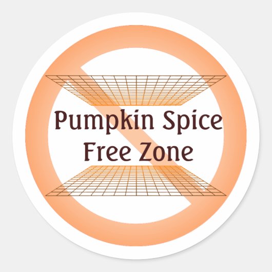 Pumpkin Spice Free Zone Ronde Sticker (Voorkant)