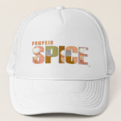 Pumpkin Spice Fun Font Words Art Trucker Pet (Voorkant)