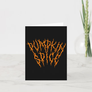Pumpkin Spice Fun Heavy Black Metal Music Hallowee Kaart