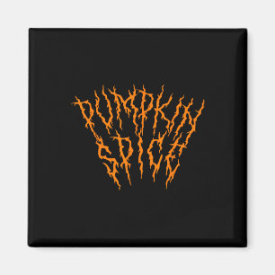 Pumpkin Spice Fun Heavy Black Metal Music Hallowee Magneet