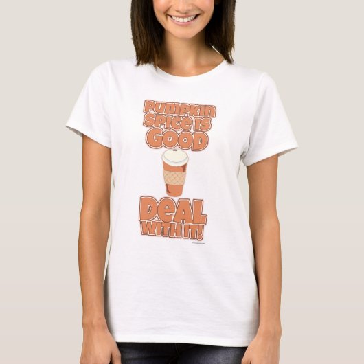 Pumpkin Spice Funny Cute Cartoon Slogan T-shirt (Voorkant)