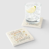 Pumpkin Spice Funny Latte Humor voor de herfst van Stenen Onderzetter (Zijkant)