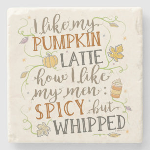 Pumpkin Spice Funny Latte Humor voor de herfst van Stenen Onderzetter
