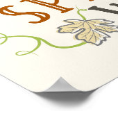 Pumpkin Spice Funny Latte Humor voor vrouwen najaa Poster (Hoek)