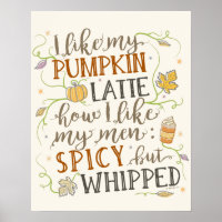 Pumpkin Spice Funny Latte Humor voor vrouwen najaa