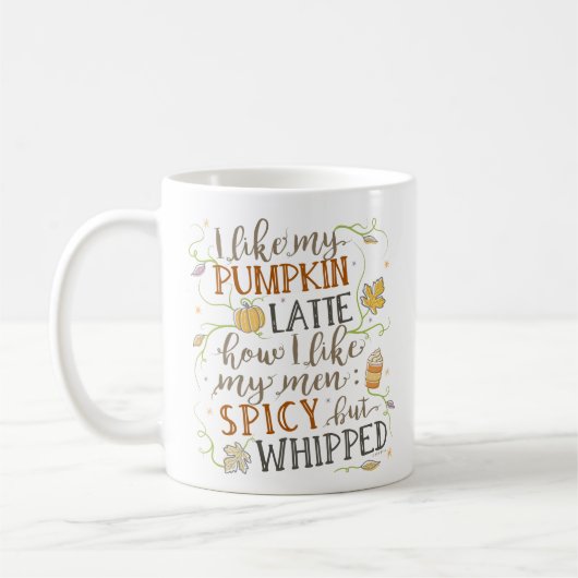 Pumpkin Spice Funny Latte Joke voor vrouwen najaar Koffiemok (Links)
