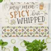 Pumpkin Spice Funny Latte Joke voor vrouwen najaar Theedoek (Gevouwen)