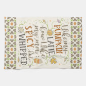 Pumpkin Spice Funny Latte Joke voor vrouwen najaar Theedoek (Horizontaal)