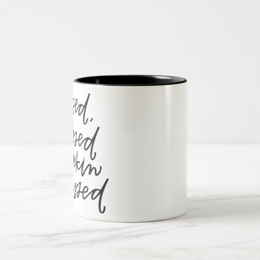 Pumpkin Spice geobsedeerde Herfst Gift Tweekleurige Koffiemok (Center)