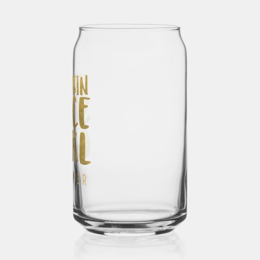 Pumpkin Spice Girl Custom Name Can Glass Blikvorm Glas (Links)