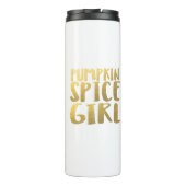 Pumpkin Spice Girl Custom Name Thermal Tumbler Thermosbeker (Achterkant)