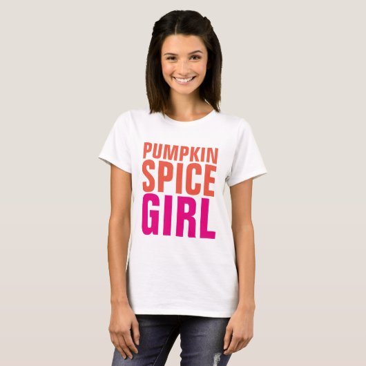 PUMPKIN SPICE GIRL, grappige T-shirts (Voorkant volledig)