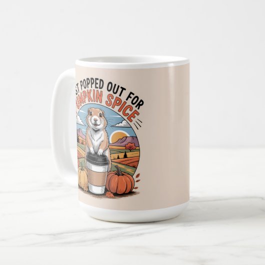 Pumpkin Spice Halloween Autumn Prairie Dog Koffiemok (Voorkant links)