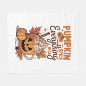 Pumpkin Spice Halloween Fleece Deken (Voorkant (Horizontaal))