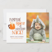Pumpkin Spice Halloween Fotokaarten Kaart (Voorkant)