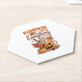 Pumpkin Spice Halloween Kartonnen Onderzetters (Schuin)