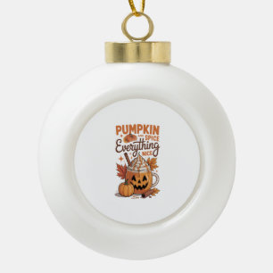 Pumpkin Spice Halloween Keramische Bal Ornament