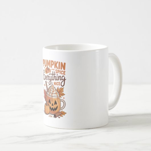 Pumpkin Spice Halloween Koffiemok (Voorkant rechts)