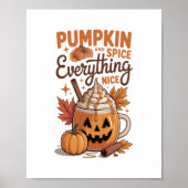 Pumpkin Spice Halloween Poster (Voorkant)