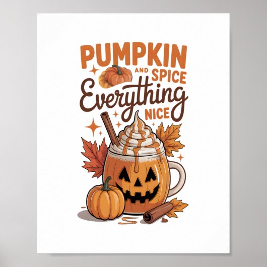 Pumpkin Spice Halloween Poster (Voorkant)