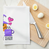 Pumpkin Spice Halloween Season Kitchen Towel Theedoek (Quarter Fold)