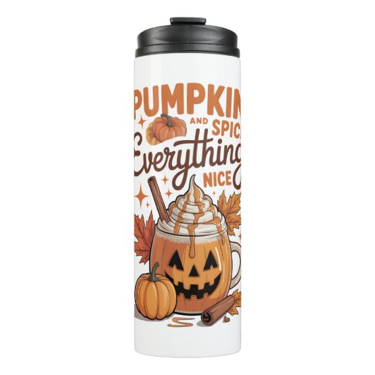Pumpkin Spice Halloween Thermosbeker (Voorkant)