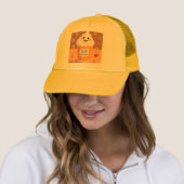 Pumpkin Spice Halloween Trucker Hat Trucker Pet (In situ)