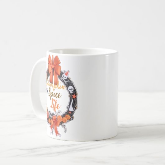 Pumpkin Spice & Halloween Vibes Mok (Voorkant links)