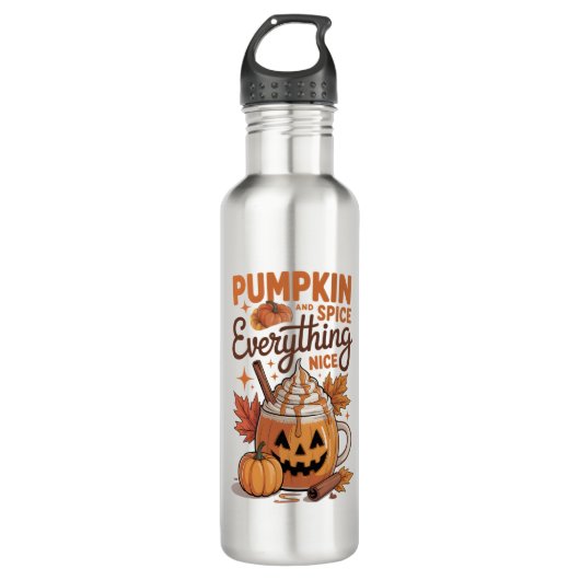 Pumpkin Spice Halloween Waterfles (Voorkant)