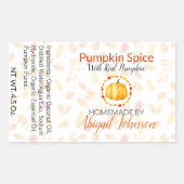 Pumpkin Spice Handmade Homemade Soap | Cadeauetike Rechthoekige Sticker (Voorkant)