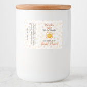 Pumpkin Spice Handmade Homemade Soap | Scrub-etike Voedselcontainer Etiket (Voorkant)