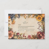 Pumpkin Spice Harvest Wedding RSVP Kaartje (Voorkant)