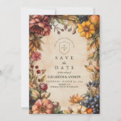 Pumpkin Spice Harvest Wedding Save The Date (Voorkant)