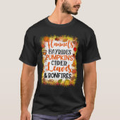 Pumpkin Spice Hayrides Falling Leaves Bonfire App T-shirt (Voorkant)