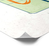 Pumpkin Spice Herfst Autumn Guest Check Coffee Lat Poster (Hoek)