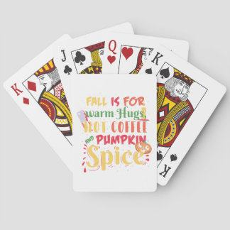 Pumpkin Spice Herfst Halloween Pokerkaarten