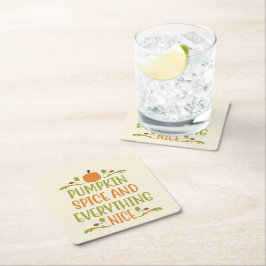 Pumpkin Spice Herfst Herfst Halloween Kartonnen Onderzetters
