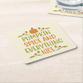 Pumpkin Spice Herfst Herfst Halloween Kartonnen Onderzetters (Schuin)