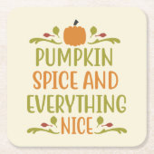 Pumpkin Spice Herfst Herfst Halloween Kartonnen Onderzetters (Voorkant)