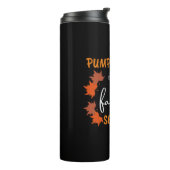 Pumpkin Spice Herfst Season Autumn Thermosbeker (Gedraaid links)